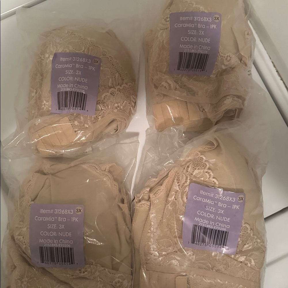 CaraMia Bra lot (4) New,Size 3XL